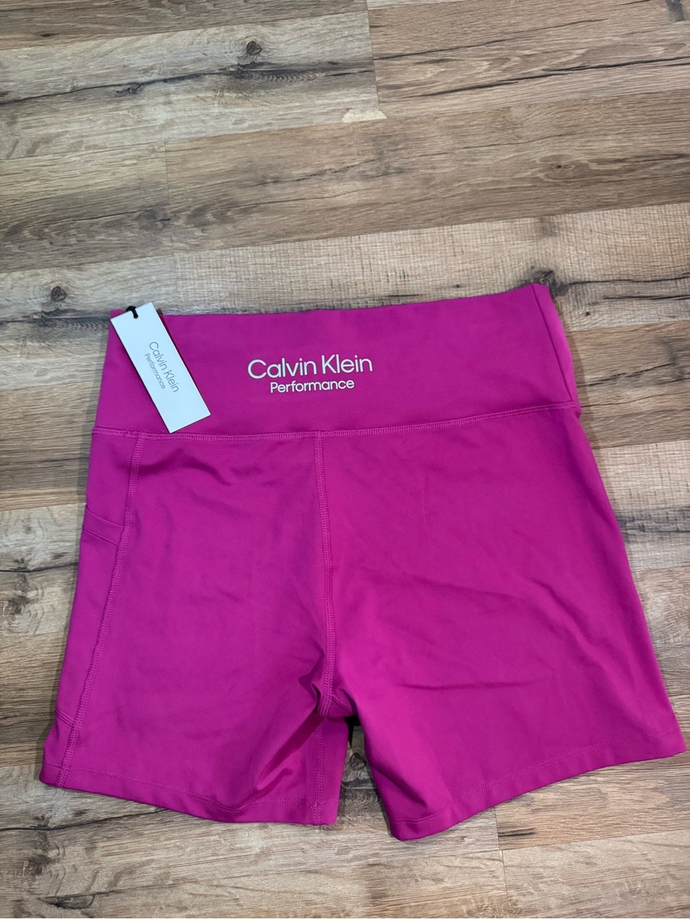 Calvin Klein Fuchsia High-Rise Athletic Shorts